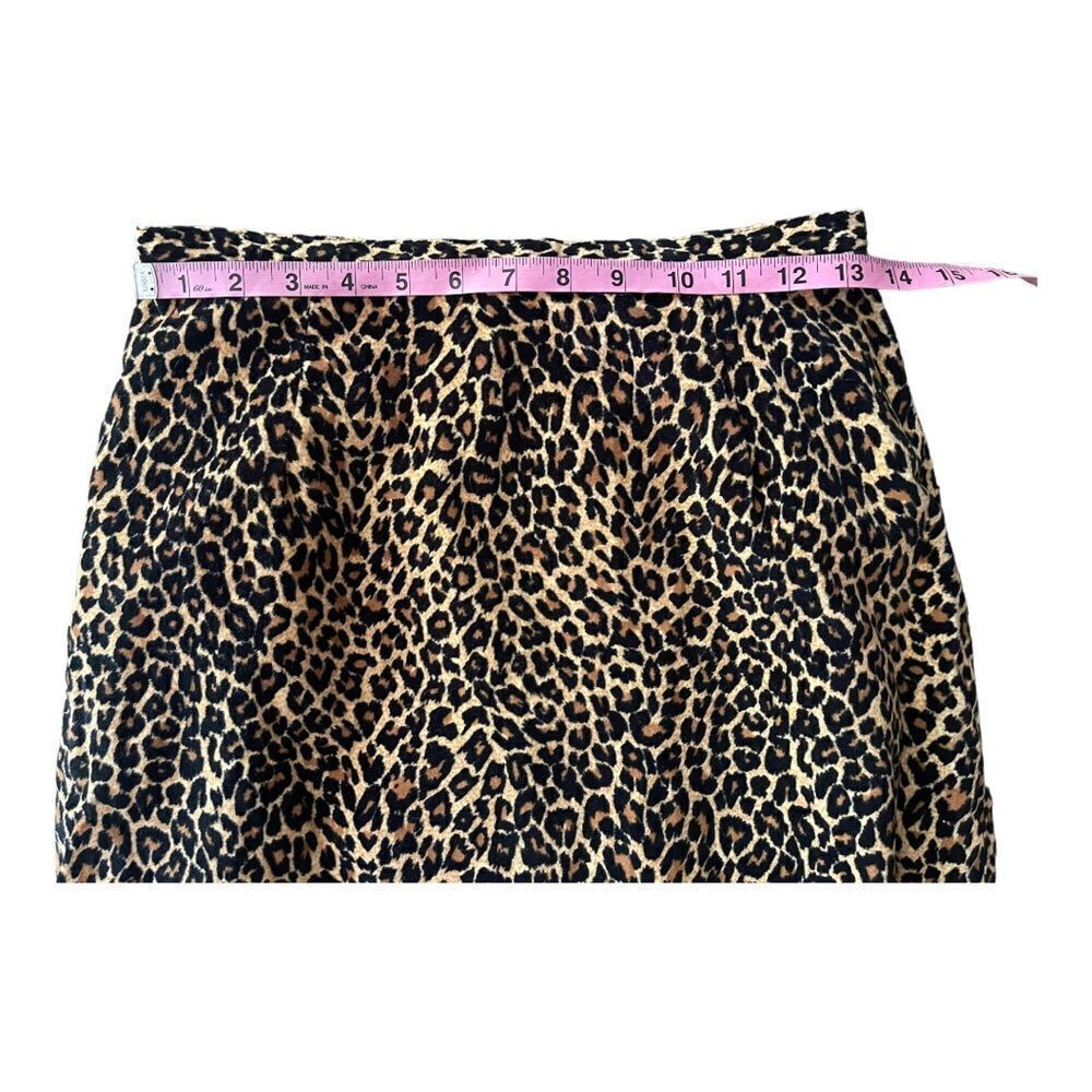 Vintage Newport Jeanology Leopard High Waist Pencil Skirt Size 8 Animal Print - Picture 2 of 7